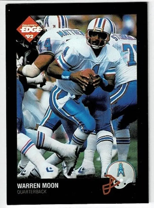 Collectors Edge Warren Moon Promo Cling Liner Card NFL Oilers Football HOF
