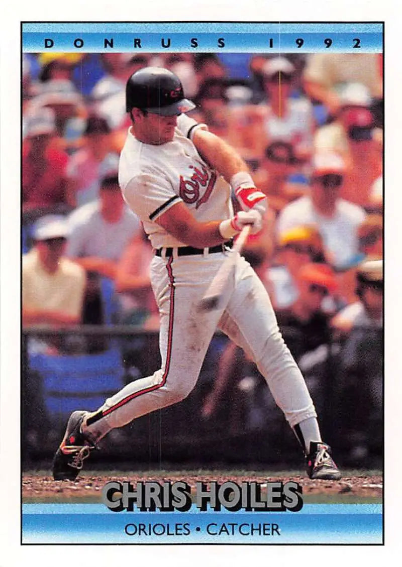 1992 Donruss #156 Chris Hoiles NM-MT Baltimore Orioles Baseball Card at bat