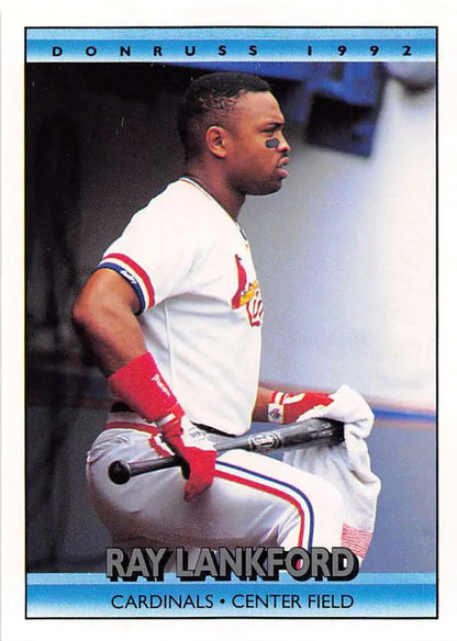 Ray Lankford NM-MT St. Louis Cardinals Baseball Card in white and red uniform