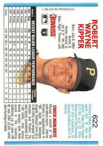 1992 Donruss #622 Bob Kipper NM-MT Pirates ID:72225 - Trading Cards