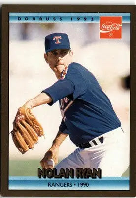 Nolan Ryan baseball card from 1992 Donruss Coca-Cola Nolan collection