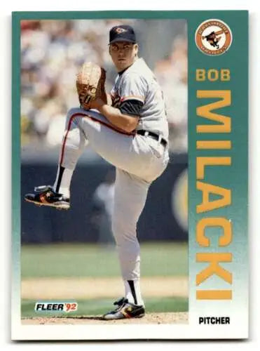 Bob Milacki Baltimore Orioles baseball card 1992 Fleer #18 original gloss NM condition