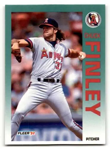1992 Fleer #57 Chuck Finley California Angels Baseball Card with original gloss detail