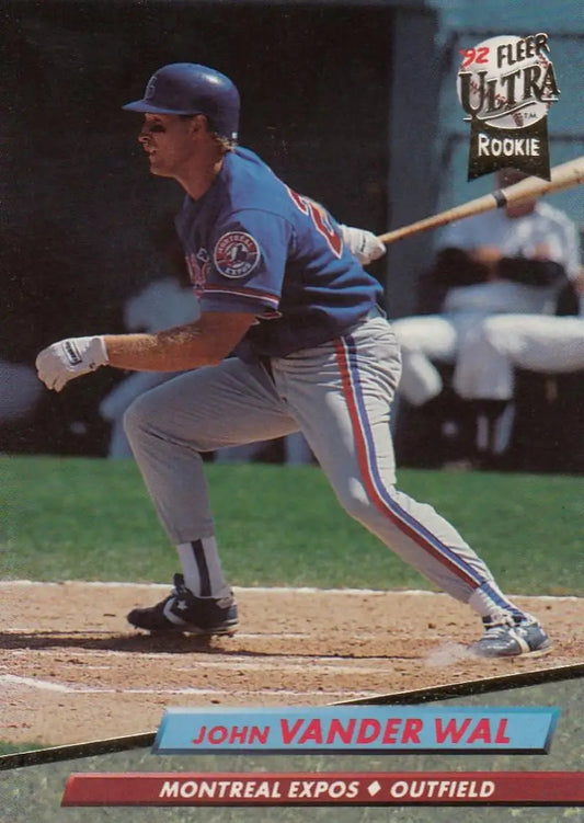 John Vander Wal in Montreal Expos uniform swinging bat at home plate