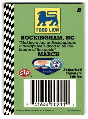 1992 Food Lion Richard Petty #8 Richard Petty’s Car