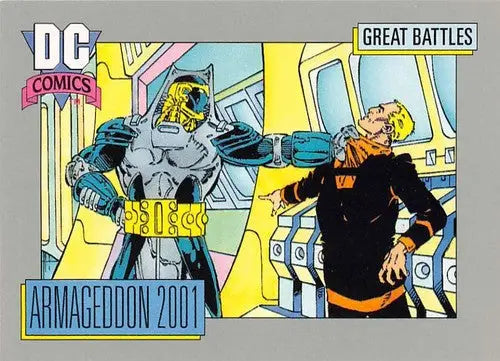 Original gloss DC Comics cosmic trading card from Armageddon 2001 series by Impel DC Comics