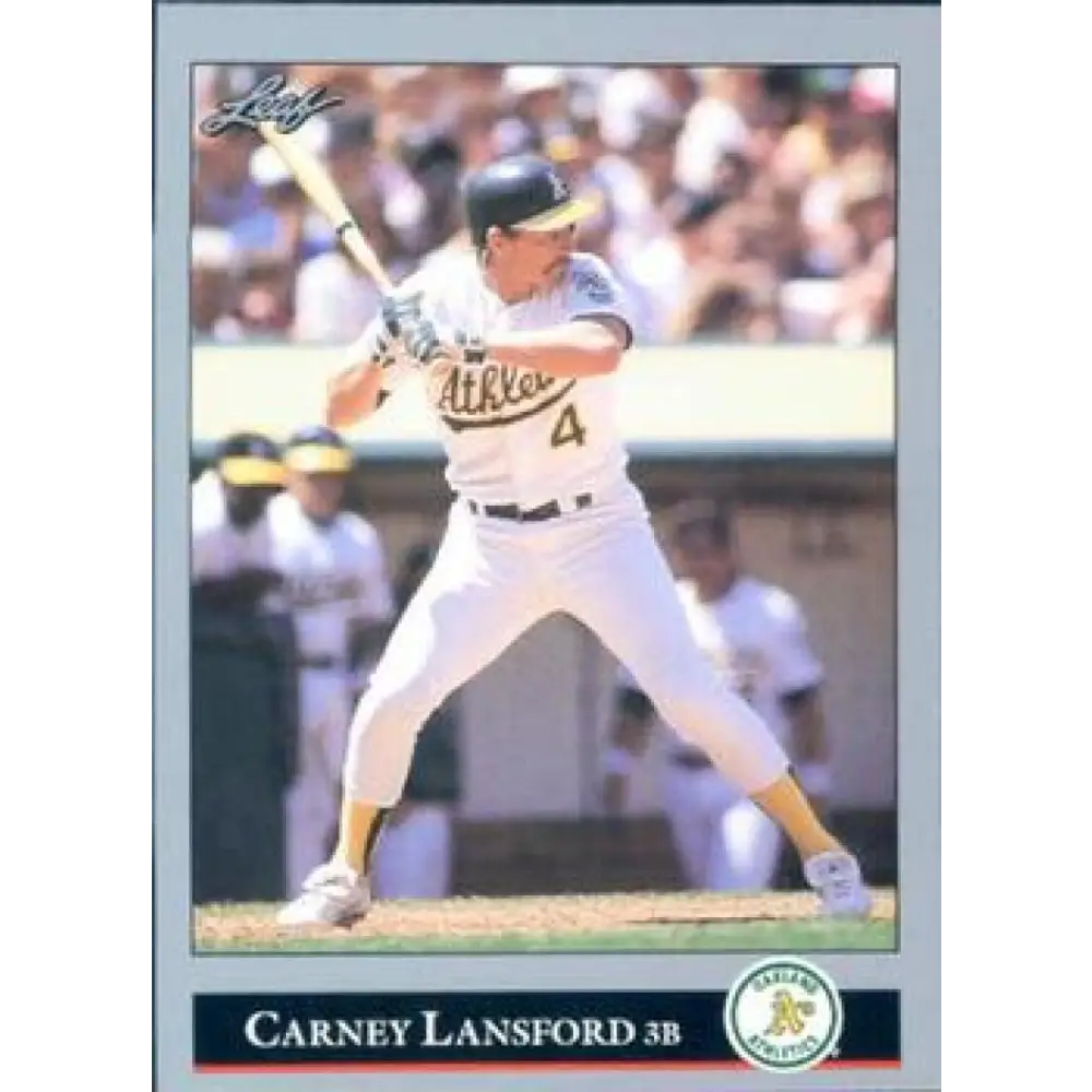 1992 Leaf #148 Carney Lansford NM-MT Oakland Athletics Baseball Card