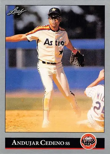 1992 Leaf #341 Andujar Cedeno EX/NM Astros ID:60435 - Trading Cards