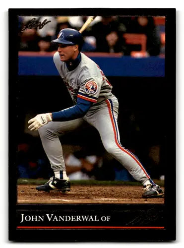 Original gloss Leaf Black Gold John Vander Wal baseball card from 1992 featuring John Vanderwal