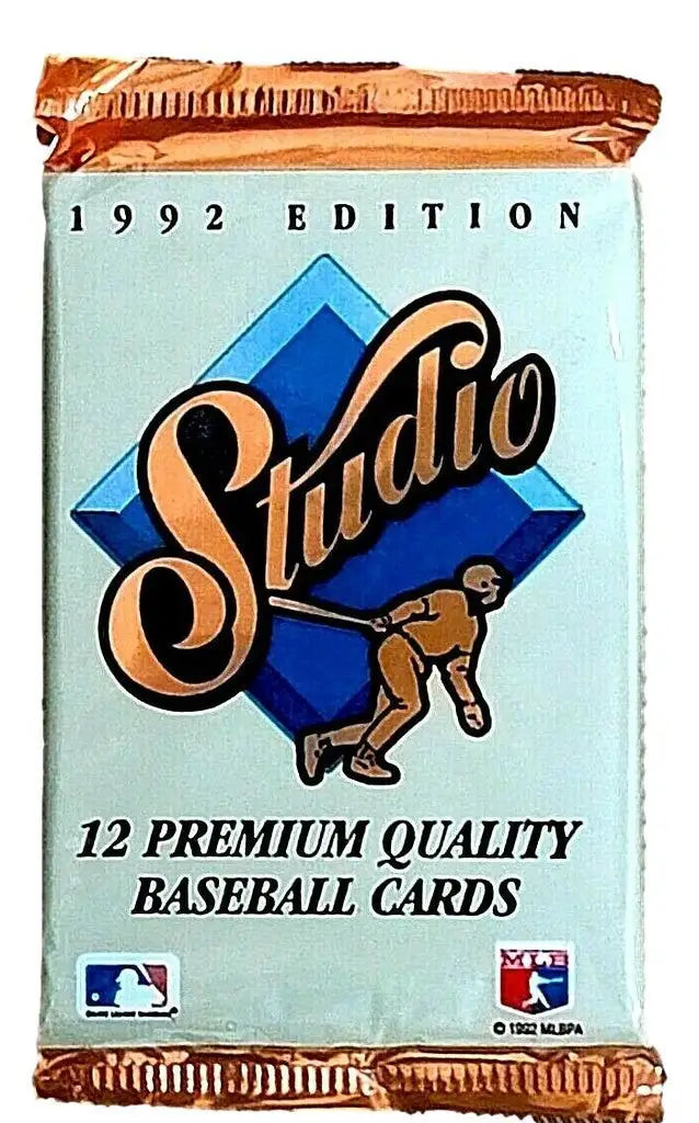 Pack of 1992 Leaf Studio Baseball cards featuring 12 premium quality cards