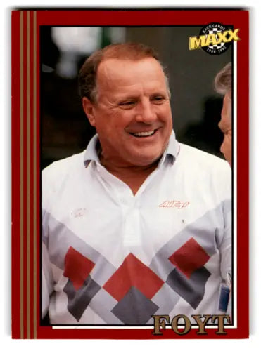 A.J. Foyt trading card 1992 Maxx Red original gloss in near mint condition