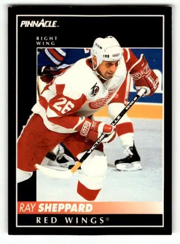 Original gloss Ray Sheppard Detroit hockey card from 1992 Pinnacle series