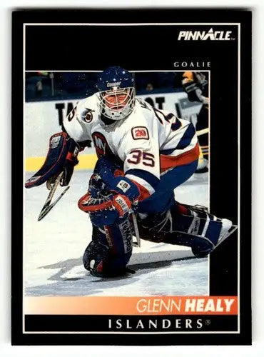 Original gloss Glenn Healy NY Islanders hockey card from 1992 Pinnacle #121