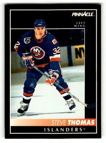 Original gloss Steve Thomas Islanders hockey card from 1992 Pinnacle #128