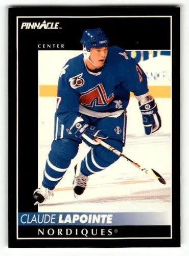 Claude Lapointe Nordiques hockey card with original gloss from 1992 Pinnacle