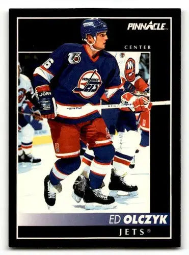 Original gloss 1992 Pinnacle Ed Olczyk Blues hockey trading card Louis Blues hockey collectible