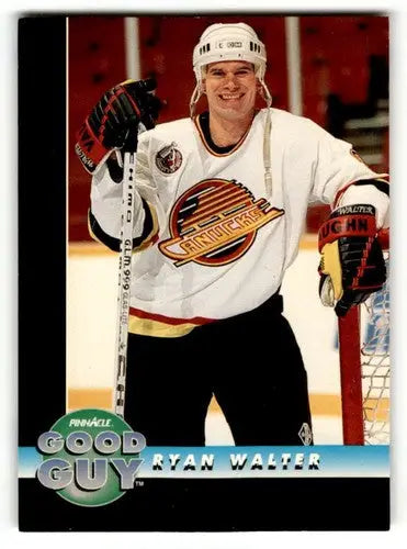 Original gloss Ryan Walter Canucks hockey card from 1992 Pinnacle #255