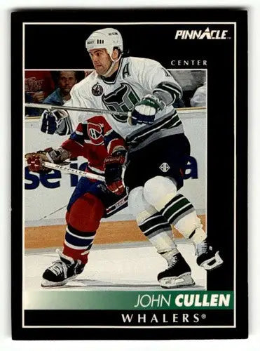 Original gloss of John Cullen Whalers hockey card from 1992 Pinnacle #285