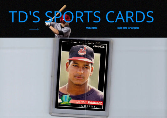 Baseball trading card featuring Manny Ramirez from 1992 Pinnacle #295 Manny Ramirez rc
