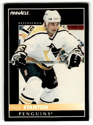 Paul Stanton Penguins hockey card from 1992 Pinnacle series in excellent condition