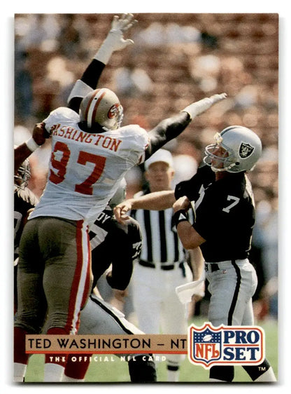 1992 Pro Set #322 Ted Washington - Trading Card