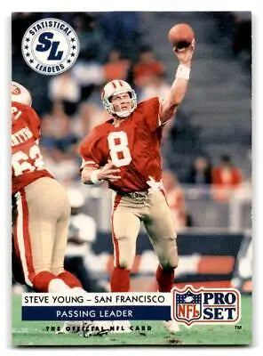 Steve Young trading card from the 1992 Pro Set #5 collection