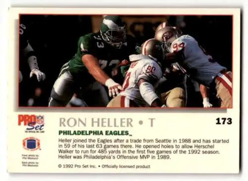 Ron Heller Indianapolis Colts 1992 Pro Set Power football card original gloss