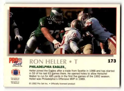 Ron Heller Indianapolis Colts 1992 Pro Set Power football card original gloss