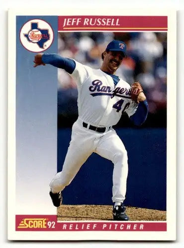 1992 Score #124 Jeff Russell Texas Rangers Baseball Cards EX/NM ID:60469 - Baseball Cards