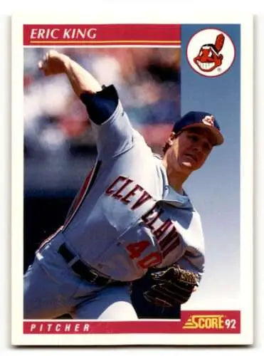 Original gloss 1992 Score #144 Eric King Cleveland Indians Baseball Card EX/NM