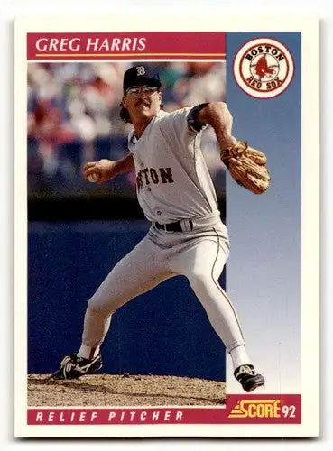 1992 Score #156 Greg Harris Boston Red Sox Baseball Cards EX/NM ID:60472 - Baseball Cards
