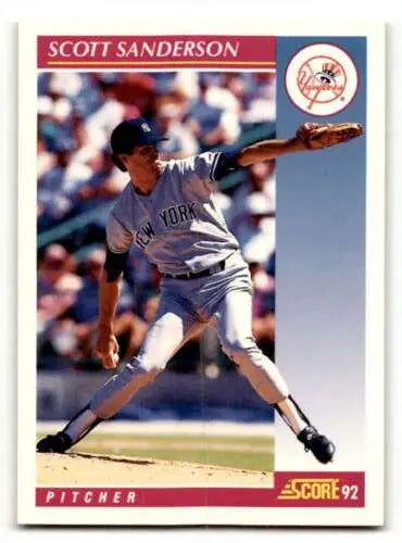 Scott Sanderson baseball card featuring original gloss, New York Yankees baseball