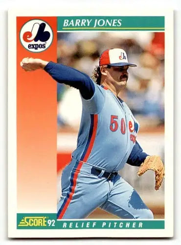 1992 Score #297 Barry Jones Montreal Expos Baseball Cards EX/NM ID:60480 - Baseball Cards