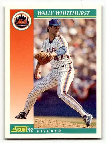 1992 Score #299 Wally Whitehurst New York Mets Baseball Cards EX/NM ID:60478 - Baseball Cards