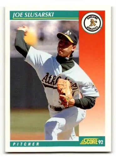 1992 Score #309 Joe Slusarski Oakland Athletics Baseball Card in EX/NM condition
