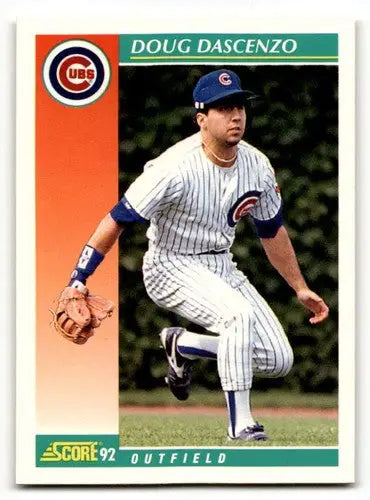 1992 Score #319 Doug Dascenzo Chicago Cubs Baseball Cards EX/NM ID:60450 - Baseball Cards