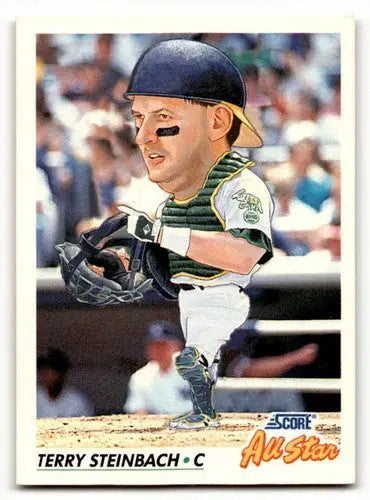 1992 Score #440 Terry Steinbach Oakland Athletics Baseball Cards EX/ ID:60459 - Baseball Cards
