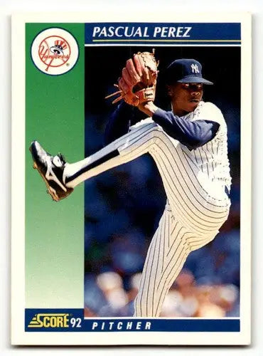 1992 Score #88 Pascual Perez New York Yankees Baseball Cards EX/NM ID:60462 - Baseball Cards