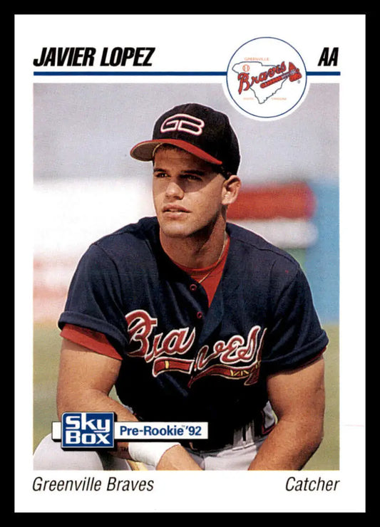 Javy Lopez Greenville Braves baseball card from 1992 Skybox AA series