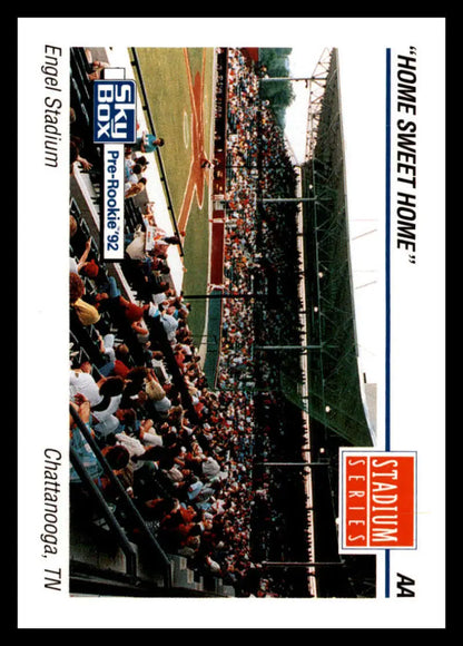 Chattanooga Lookouts baseball card featuring Engel Stadium artwork in NM-MT condition
