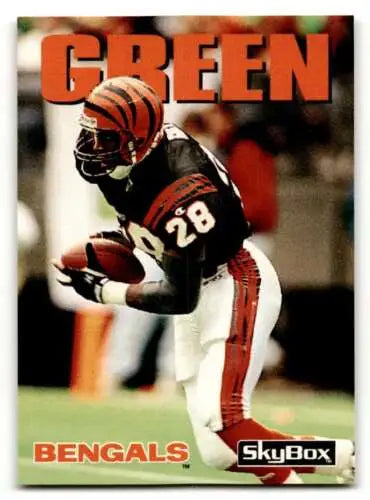 Original gloss 1992 SkyBox Impact Harold Green Cincinnati Bengals football trading card