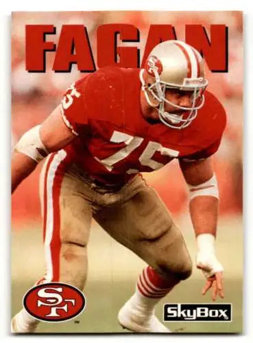 1992 SkyBox Impact #19 Kevin Fagan San Francisco 49ers Football Card with original gloss