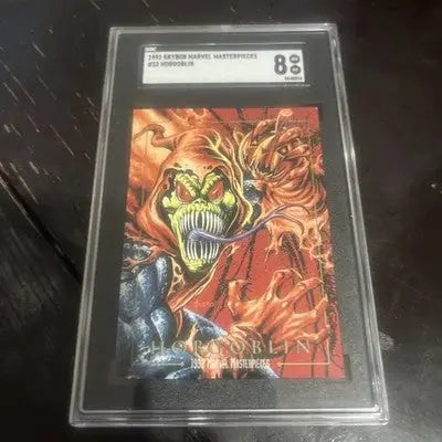 Graded 1992 SkyBox Marvel Masterpieces Hobgoblin trading card in SkyBox Marvel collection