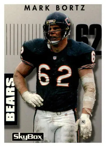 1992 SkyBox Primetime Mark Bortz football card with original gloss, NM condition