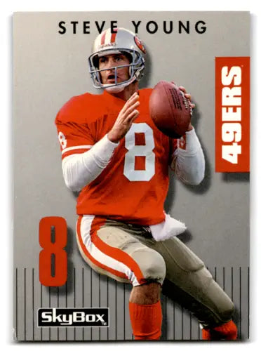 1992 SkyBox Primetime #99 Steve Young football card with original gloss, 49ers collectible