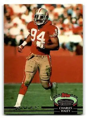 Charles Haley 1992 Stadium Club #324 trading card showcasing the football legend