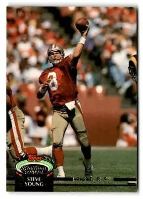 Steve Young San Francisco 49ers Stadium Club football card from 1992