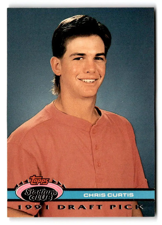 Chris Curtis baseball card from 1992 Stadium Club Dome set #31 in mint condition