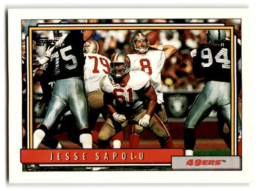1992 Topps #146d Jesse Sapolu - Trading Cards