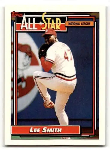 1992 Topps #396 Lee Smith St. Louis Cardinals Baseball Card with original gloss